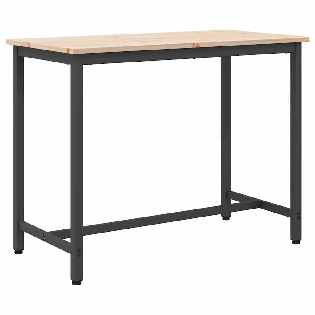 vidaXL Table Natural 100 x 50 x 77 cm Engineered Wood and Steel