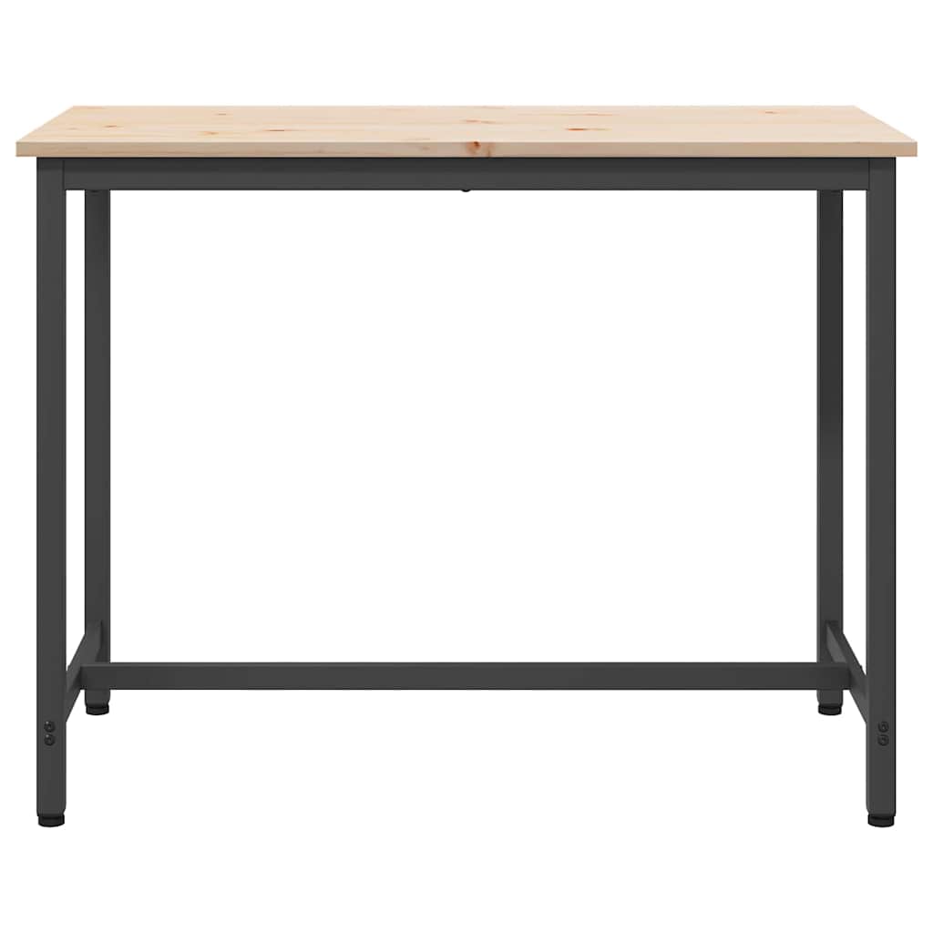 vidaXL Table Natural 100 x 50 x 77 cm Engineered Wood and Steel