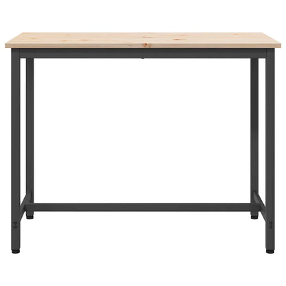 vidaXL Table Natural 100 x 50 x 77 cm Engineered Wood and Steel