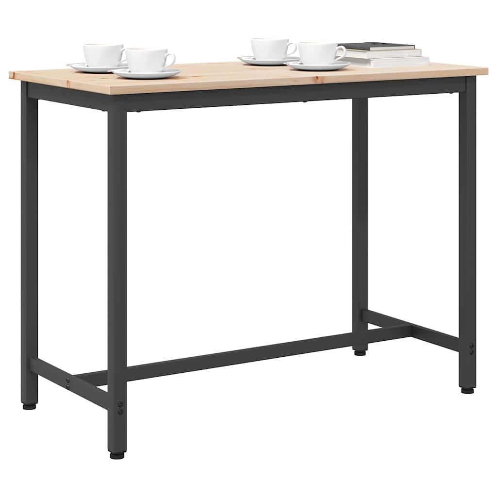 vidaXL Table Natural 100 x 50 x 77 cm Engineered Wood and Steel