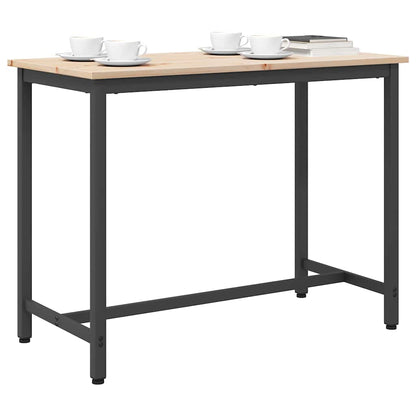 vidaXL Table Natural 100 x 50 x 77 cm Engineered Wood and Steel