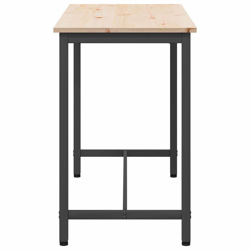 vidaXL Table Natural 100 x 50 x 77 cm Engineered Wood and Steel