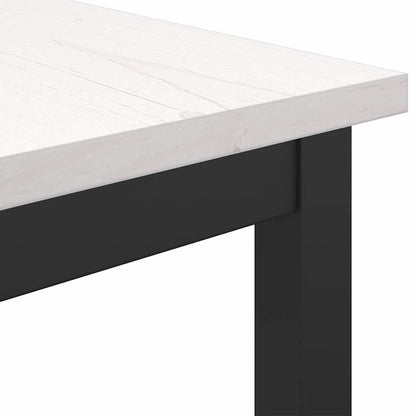 vidaXL Table White 100 x 50 x 77 cm Engineered Wood and Steel
