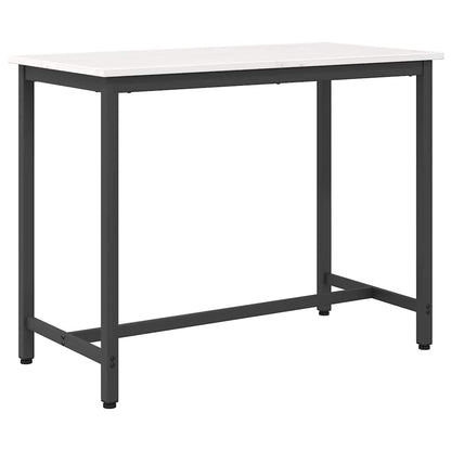 vidaXL Table White 100 x 50 x 77 cm Engineered Wood and Steel