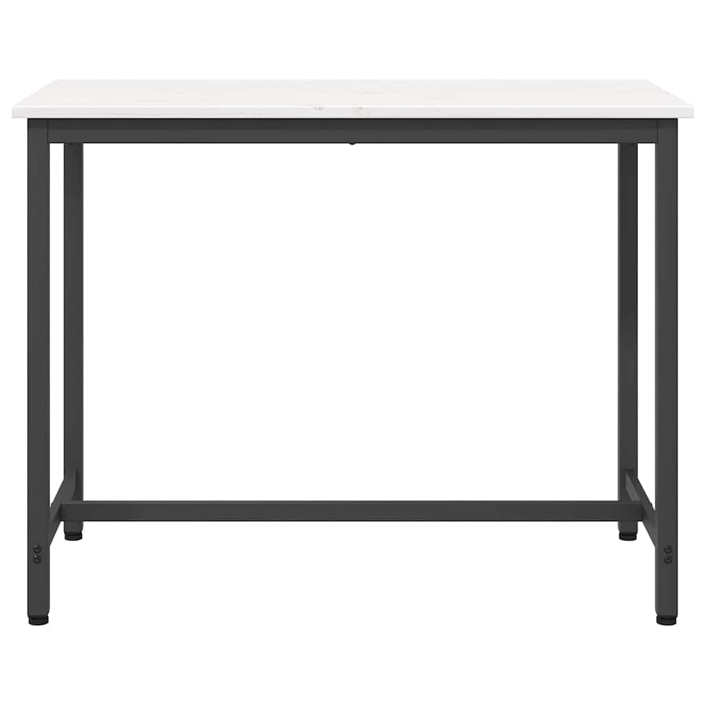 vidaXL Table White 100 x 50 x 77 cm Engineered Wood and Steel