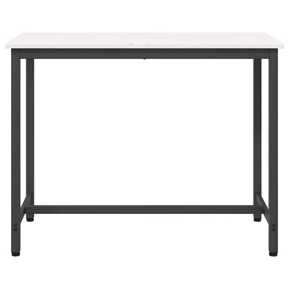 vidaXL Table White 100 x 50 x 77 cm Engineered Wood and Steel