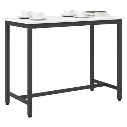 vidaXL Table White 100 x 50 x 77 cm Engineered Wood and Steel
