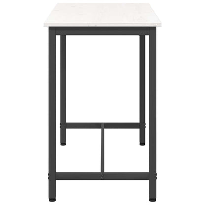 vidaXL Table White 100 x 50 x 77 cm Engineered Wood and Steel
