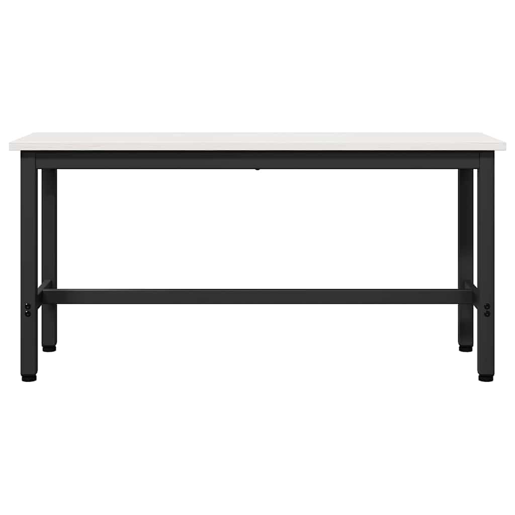 vidaXL Dining Bench 2 pcs White 100 x 32.5 x 49 cm Solid pine wood