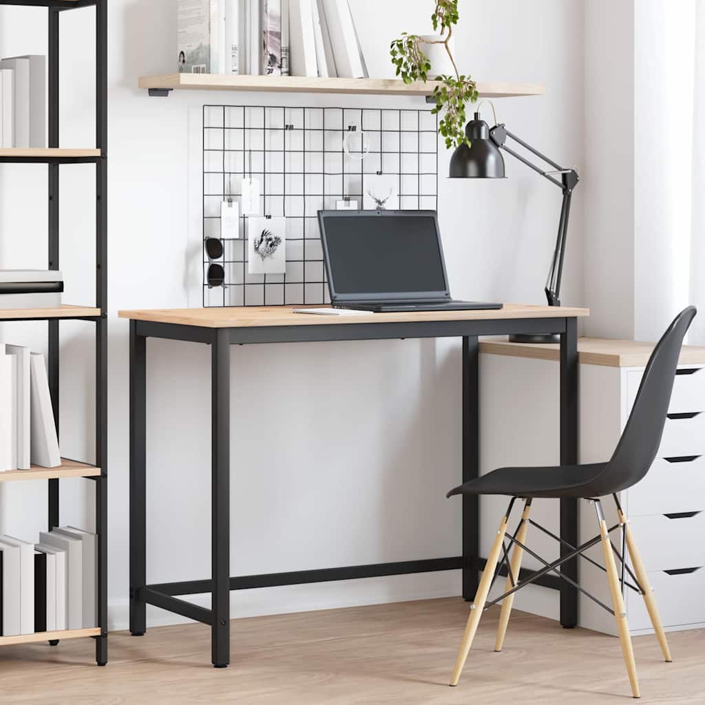 vidaXL Table Natural 100 x 50 x 77 cm Engineered Wood and Steel