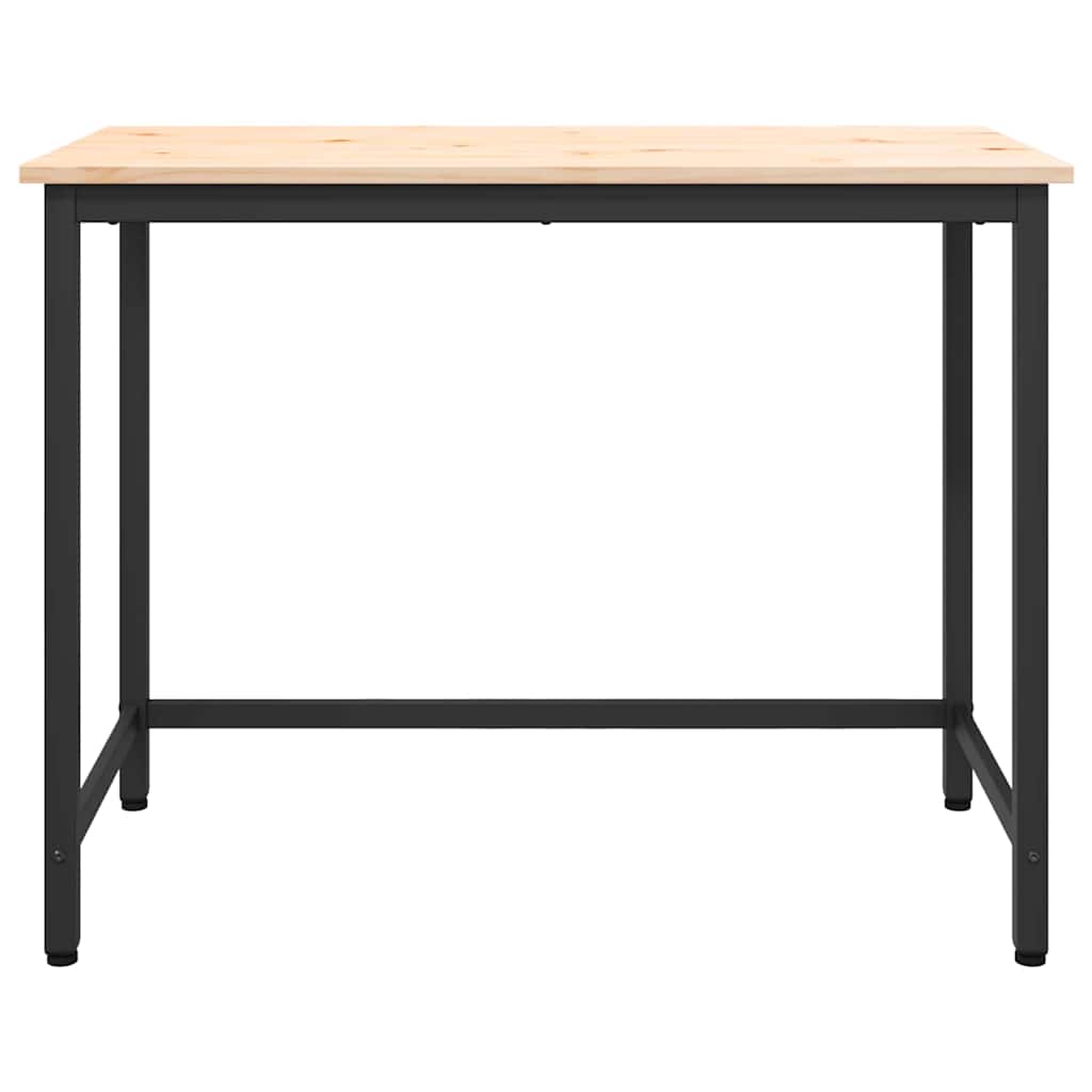 vidaXL Table Natural 100 x 50 x 77 cm Engineered Wood and Steel