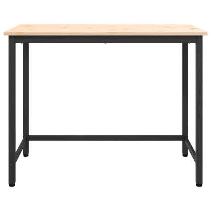 vidaXL Table Natural 100 x 50 x 77 cm Engineered Wood and Steel