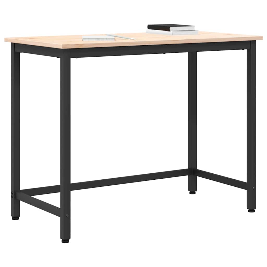 vidaXL Table Natural 100 x 50 x 77 cm Engineered Wood and Steel