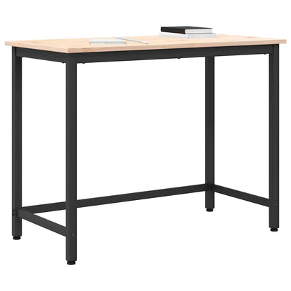 vidaXL Table Natural 100 x 50 x 77 cm Engineered Wood and Steel