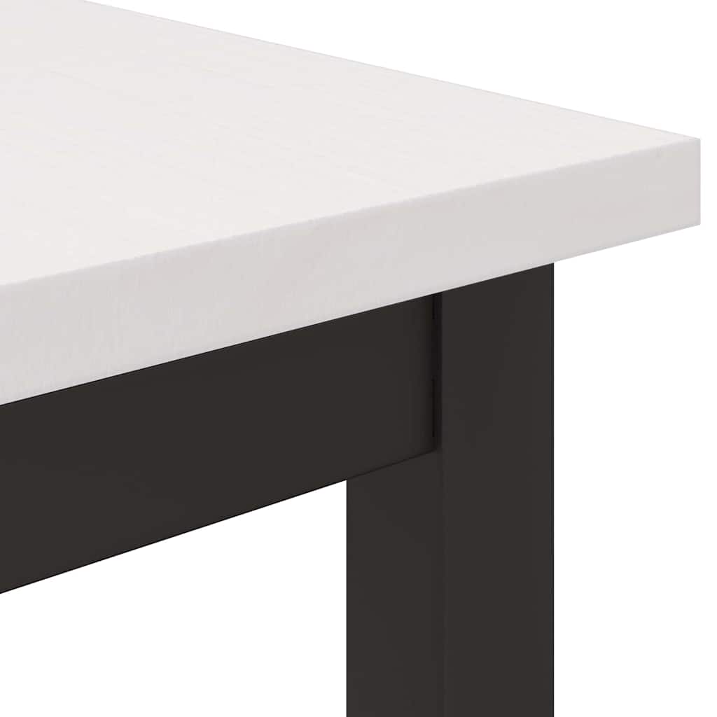 vidaXL Table White 100 x 50 x 77 cm Engineered Wood and Steel