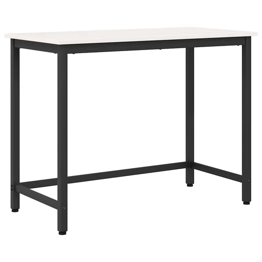 vidaXL Table White 100 x 50 x 77 cm Engineered Wood and Steel
