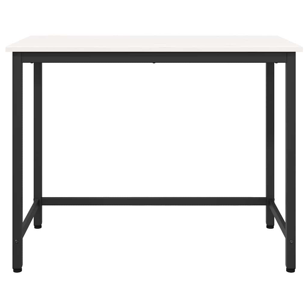 vidaXL Table White 100 x 50 x 77 cm Engineered Wood and Steel