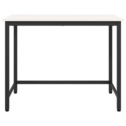 vidaXL Table White 100 x 50 x 77 cm Engineered Wood and Steel