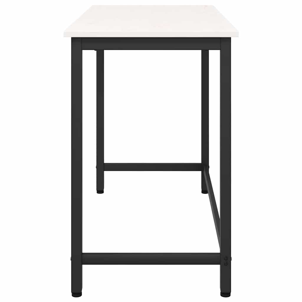 vidaXL Table White 100 x 50 x 77 cm Engineered Wood and Steel