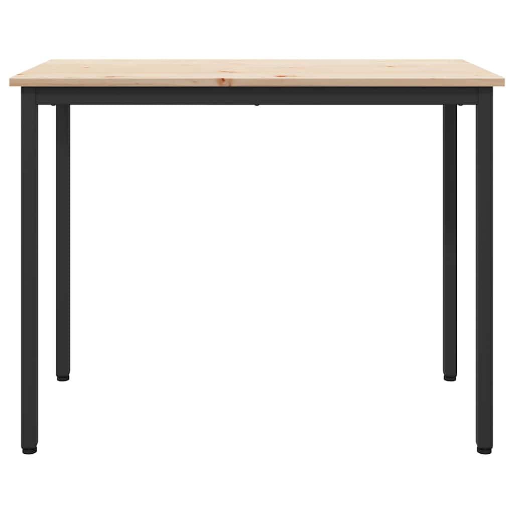 vidaXL Table Natural 100 x 50 x 77 cm Engineered Wood and Steel