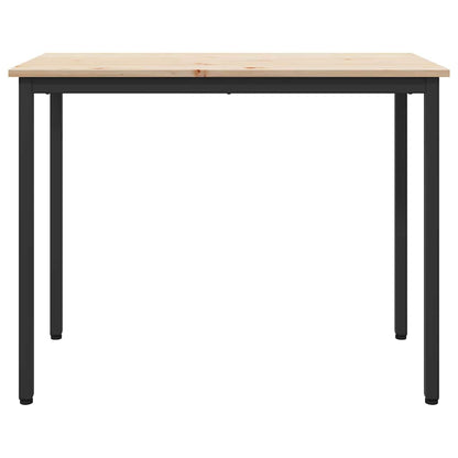 vidaXL Table Natural 100 x 50 x 77 cm Engineered Wood and Steel