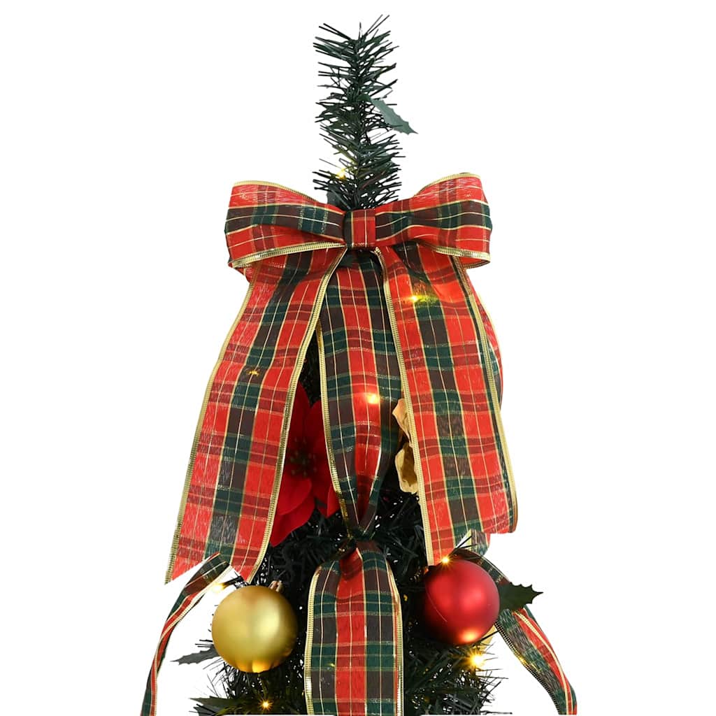 vidaXL Artificial Christmas Tree with 100 LEDs Green 155 cm PVC
