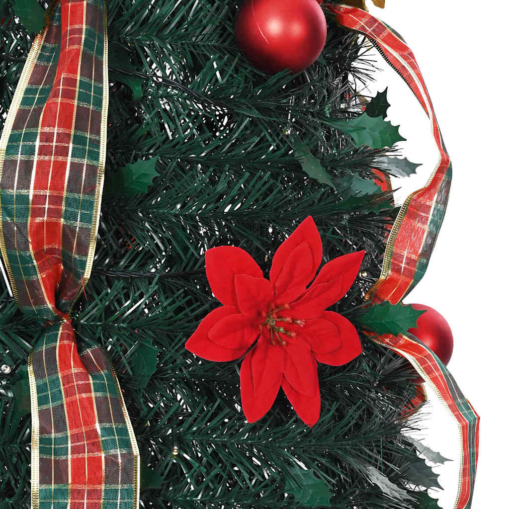 vidaXL Artificial Christmas Tree with 200 LEDs Green 215 cm PVC