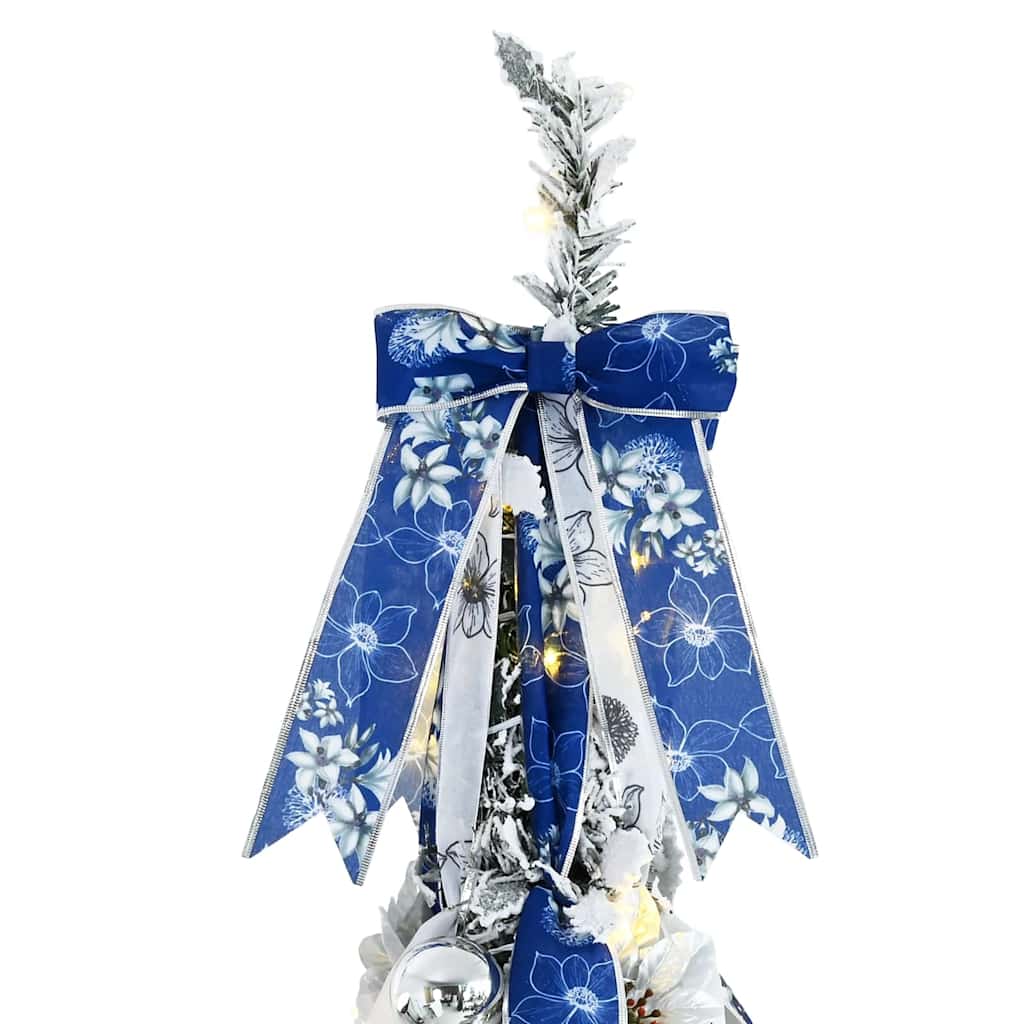 vidaXL Artificial Christmas Tree with 100 LEDs White 150 cm PVC