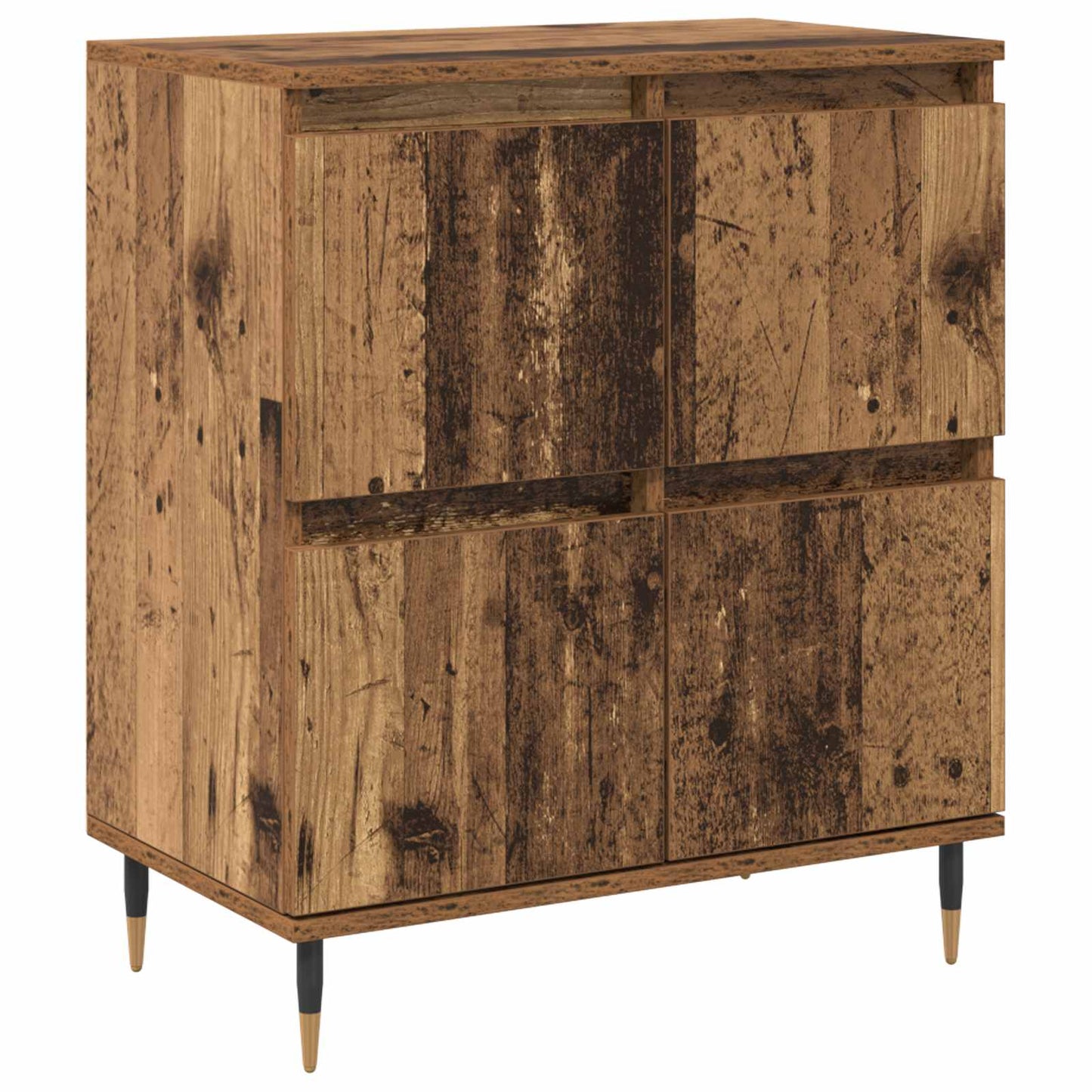 vidaXL Storage Cabinet 3 pcs Old Wood 60 x 35 x 70 cm