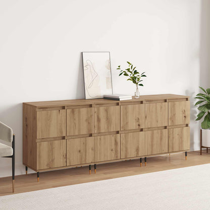 vidaXL Storage Cabinet 3 pcs Artisan Oak 60 x 35 x 70 cm