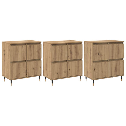 vidaXL Storage Cabinet 3 pcs Artisan Oak 60 x 35 x 70 cm