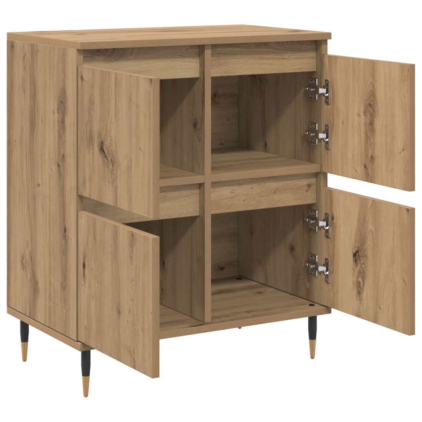 vidaXL Storage Cabinet 3 pcs Artisan Oak 60 x 35 x 70 cm