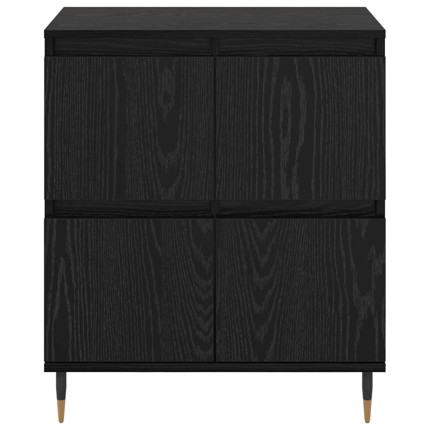 vidaXL Storage Cabinet 3 pcs Black Oak 60 x 35 x 70 cm