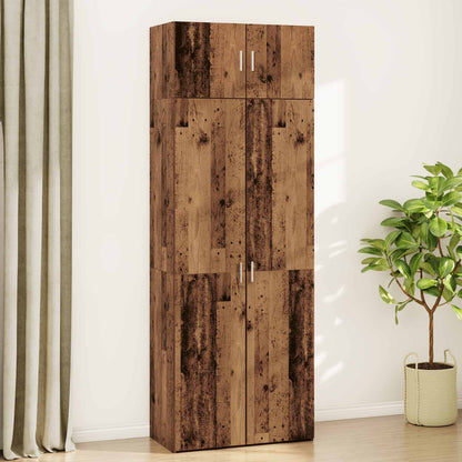 vidaXL Storage Cabinet 2 pcs Old Wood 80 x 42.5 x 225 cm