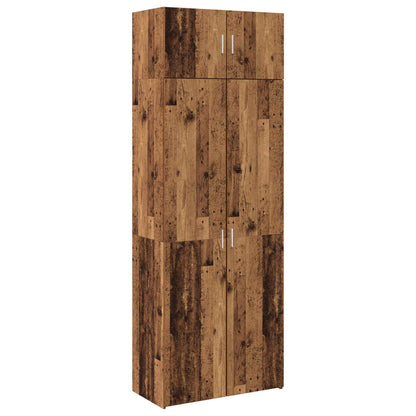 vidaXL Storage Cabinet 2 pcs Old Wood 80 x 42.5 x 225 cm