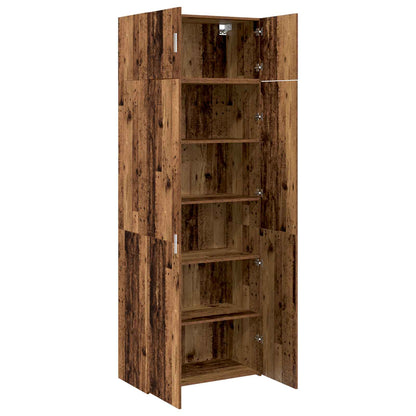 vidaXL Storage Cabinet 2 pcs Old Wood 80 x 42.5 x 225 cm