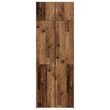 vidaXL Storage Cabinet 2 pcs Old Wood 80 x 42.5 x 225 cm