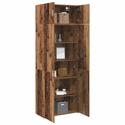 vidaXL Storage Cabinet 2 pcs Old Wood 80 x 42.5 x 225 cm