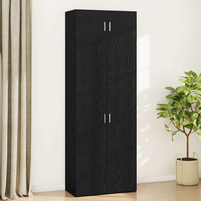 vidaXL Storage Cabinet 3 pcs Black Oak 80 x 42.5 x 225 cm