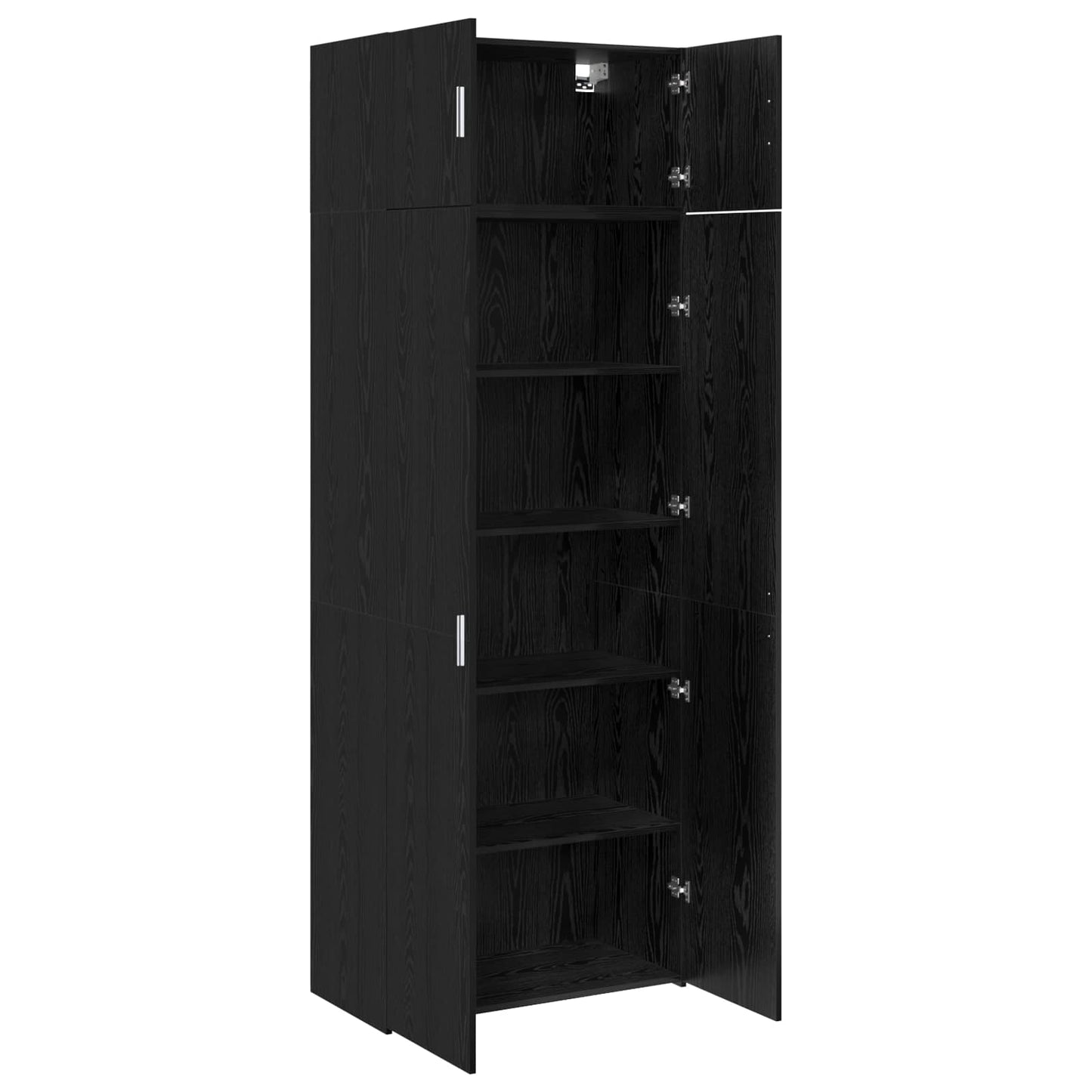 vidaXL Storage Cabinet 3 pcs Black Oak 80 x 42.5 x 225 cm