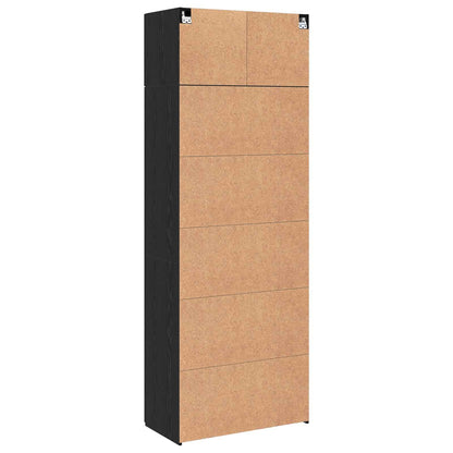 vidaXL Storage Cabinet 3 pcs Black Oak 80 x 42.5 x 225 cm