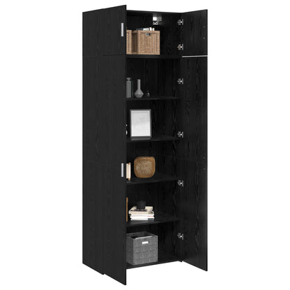 vidaXL Storage Cabinet 3 pcs Black Oak 80 x 42.5 x 225 cm