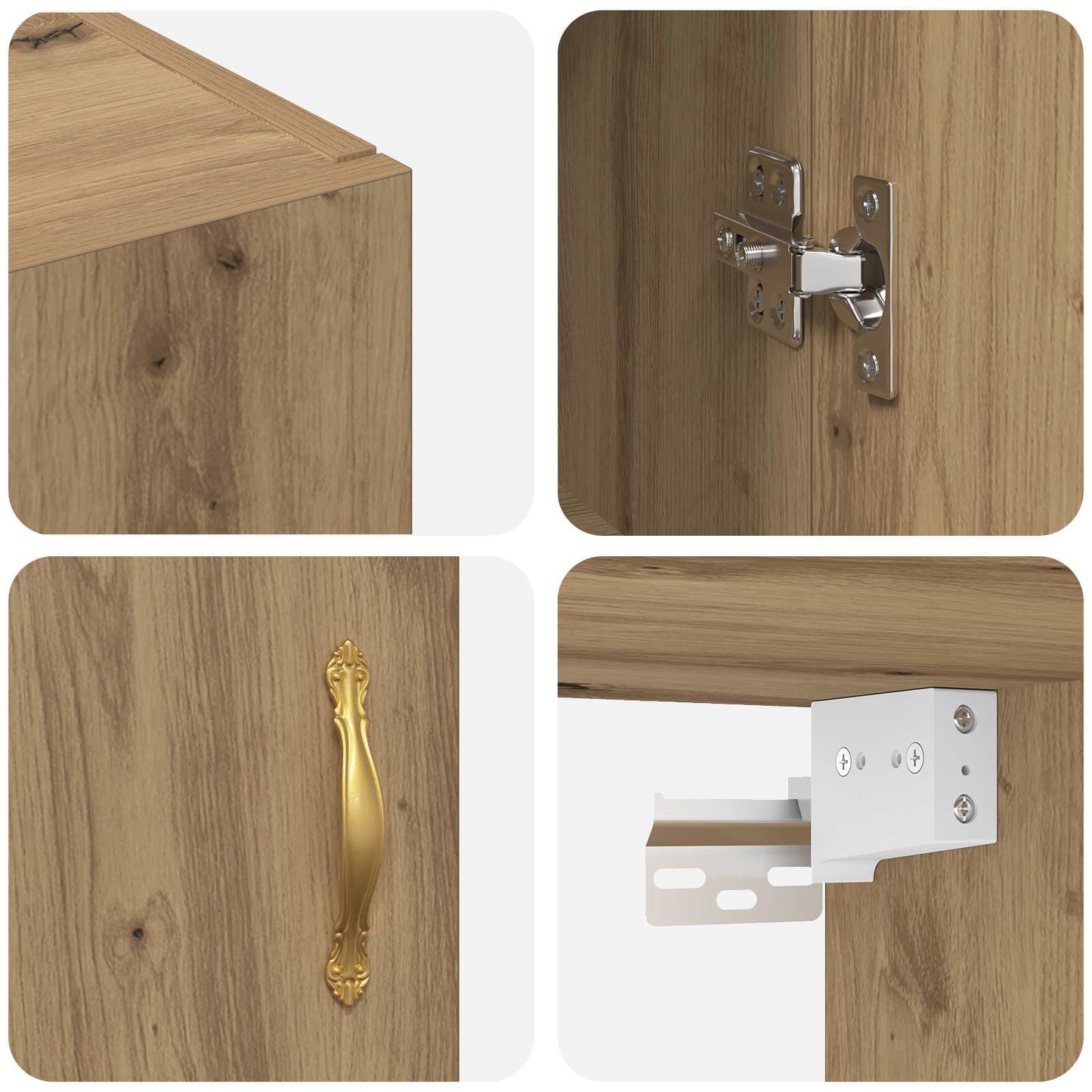 vidaXL Wall-Mounted Cabinet 2 pcs Artisan Oak 69.5 x 34 x 90 cm