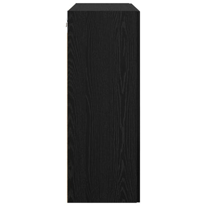 vidaXL Wall-Mounted Cabinet 2 pcs Black Oak 69.5 x 34 x 90 cm