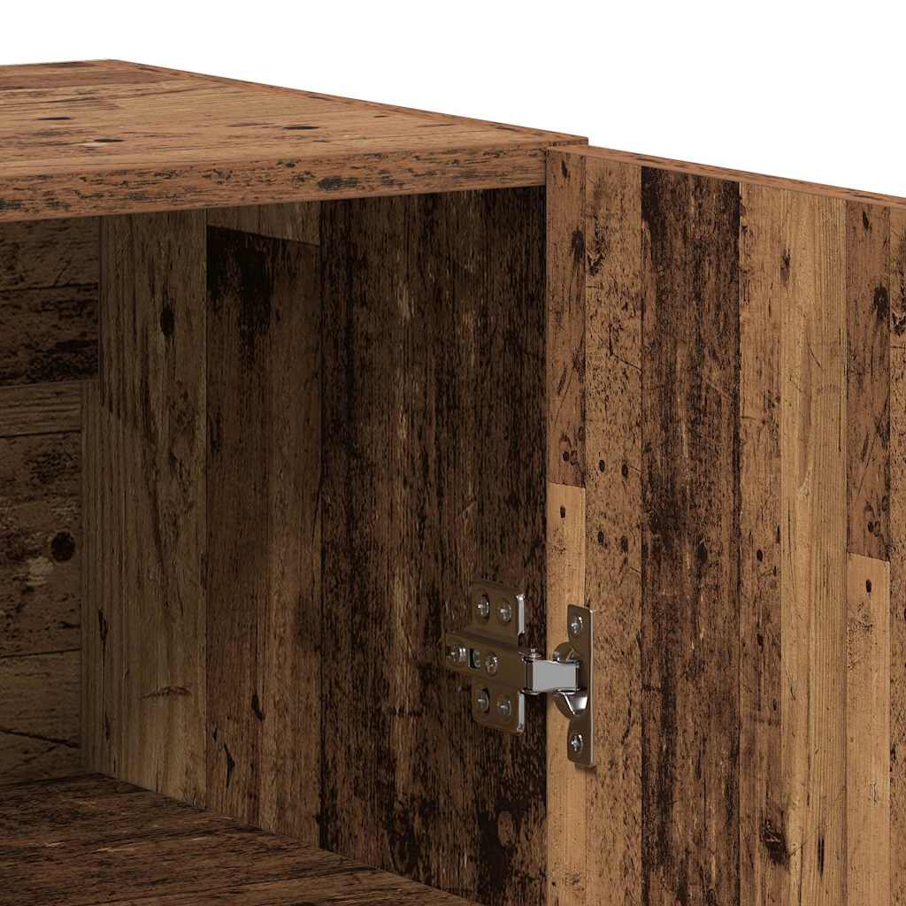 vidaXL Highboard 2 pcs Old wood Engineered wood
