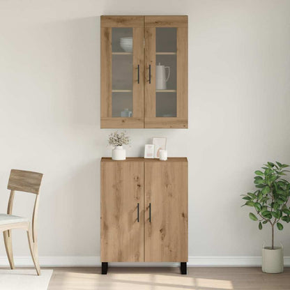 vidaXL Highboard 2 pcs Artisan oak Engineered wood