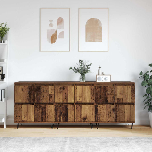 vidaXL Sideboards 3 pcs Old Wood