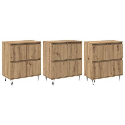 vidaXL Sideboards 3 pcs Artisan Oak