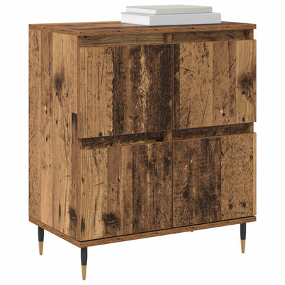 vidaXL Storage Cabinet 2 pcs Old Wood 60 x 35 x 70 cm