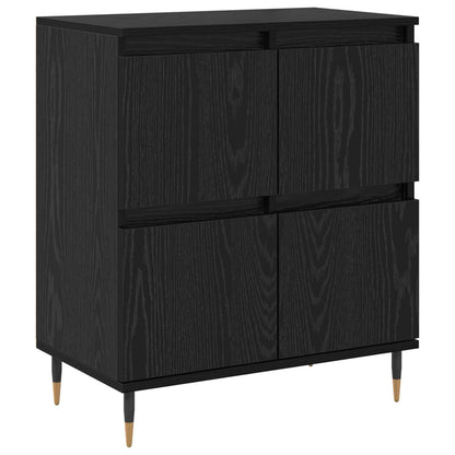 vidaXL Storage Cabinet 2 pcs Black Oak 60 x 35 x 70 cm